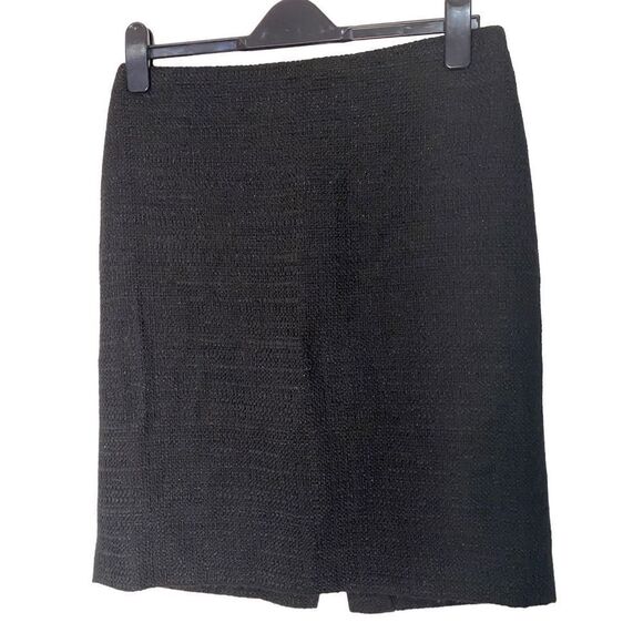 Theory Black Tweed Pencil Skirt with Metallic Shimmer - Picture 1 of 6